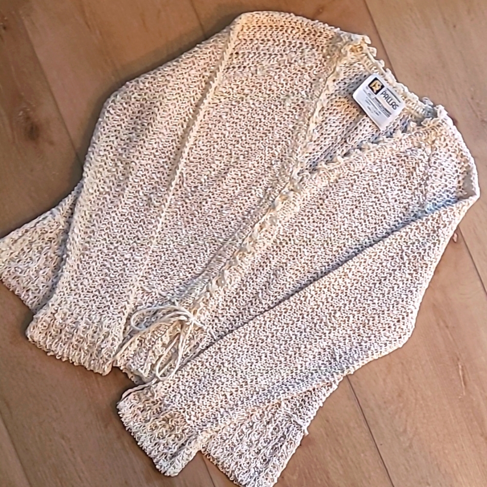 Elegant Cream Vintage Irish Sweater by PALLAS